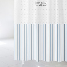 浴簾 SC414 L號 1800*1880mm+塑膠掛鉤 12入+白色窗簾桿組合, 1套, 混色系