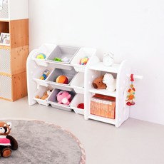 미루 유아용 초이스 3단 와이드 베이직 책장, 그레이, 1개