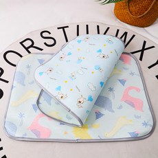 요런개 반려동물 양면 캐릭터 귀여운 매트, 03. 파란 공룡, 1개