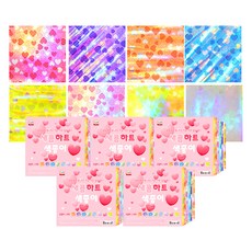 Young Art 閃亮愛心色紙 8色 5入組, 8種, 5個