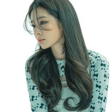 여자 붙임머리 헤어피스가발 레이어 글램 루즈 웨이브, 내츄럴블랙, 1개