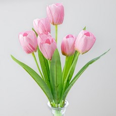 플라워트리 조화 튤립 7송이 꽃다발, 핑크, 1개