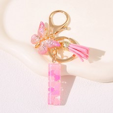 ING Market 粉紅粉紅可愛字母商品掛飾, 1個, I