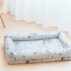 SIMBALION 雄獅 奶油獅 森林野餐 寵物記憶床墊 台灣製 10~25kg適用, 灰色, 1個