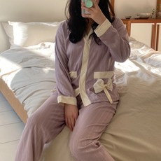 씨오브비 여성용 통기성 라인 파자마