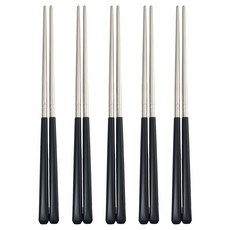 RAONNURI 彩色筷子 5雙, 筷子 5雙, 黑色