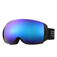 나야스타일 방한 방풍 스키 고글, DJYJ-16-3 블랙(프레임) + 블루(미러), 1개