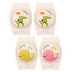 Yomilock 孩童造型印花護膝, 鱷魚款+鯨魚款, 2副