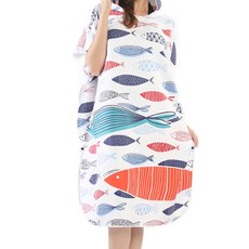 소니오 패턴 일러스트 후드 비치 타월 앤 목욕 가운 80 x 105 cm, TYPE 08, 1개