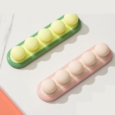 Riso House 電纜夾管理器套組 2, 杏色，綠色, 1組