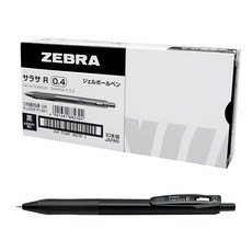 ZEBRA 斑馬牌 SARASA R 按壓式中性筆 0.4mm 10入, 黑色筆桿黑色墨水, 1個