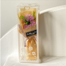 셀라 조화 꽃 화분, 연보라옐로우, 1개