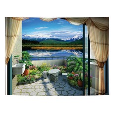 Raon To You清爽的窗景大型掛毯, #08 5223