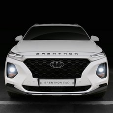 BRENTHON DESIGN 寬版字母車用徽章組, 半光黑