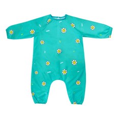 Bany Kids 兒童防水連身無接縫美術畫畫衣, 微笑 綠色