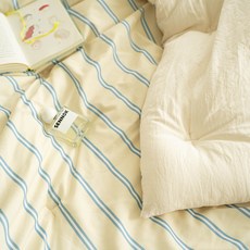 아토앤알로 올데이 스트라이프 옥수수솜 차렵이불