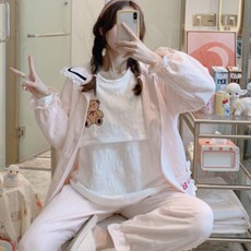 小熊三件式睡衣套裝