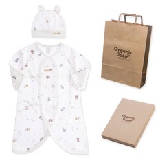 Organic Boom 嬰幼兒兔年夏季紗布衣 + 帽子 + 提袋 + 禮盒組