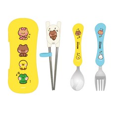 LILFANT Minini學習餐具組, 混色, 學習筷+湯匙+叉子+盒子, 1組