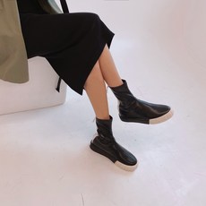 플랙슈 여성용 스판 하이탑 스니커즈 3cm ZZI_536