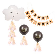 Maket Gamseong 生日派對 Garanda 雲氣球套組, 4型, 1套