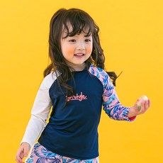 GOING KIDS 童款樹葉印花防曬泳衣