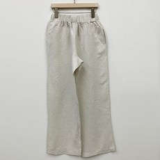 비나인 여성용 클락드 와이드 밴딩린넨 팬츠