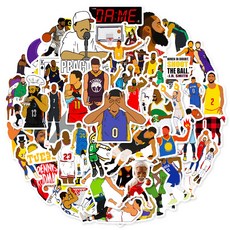 어리마켓 노트북 꾸미기 감성 팬시 스티커, 농구A, 1개