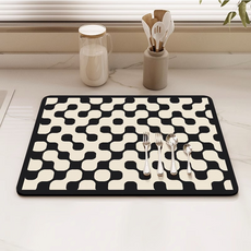 B2WIN 家居餐桌珪藻土餐墊, 款式9, 1個, 40cm x 50cm x 2.5mm