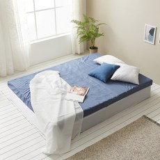 더코이즈 7존 집콕 토퍼 매트리스, 네이비블루, 10cm