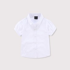 Uvely 女童 Gisseomni 公主袖基本款罩衫 短袖襯衫