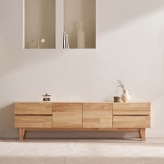 삼익가구 세토 원목 수납장 티비다이 거실장 방문설치, 내추럴