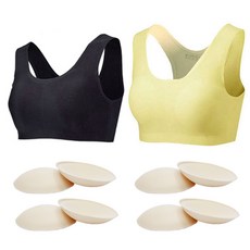 soleil 女童學生無痕柔軟內衣 U型 + Y型內衣 + 4片胸墊