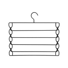 Fran On多功能褲子衣架, 黑色的, 1個