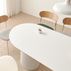 보니애가구 교체용 포드 12T 세라믹 상판 타원형 1800 x 800 mm 방문설치, 뮤즈 화이트, 6인용