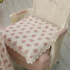 ANDCOTTON 玫瑰花園鉤針蕾絲坐墊套