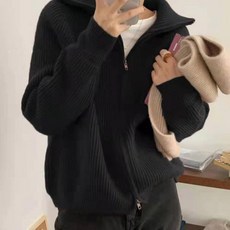 andstyle 女款柔軟高領針織開襟衫 252166
