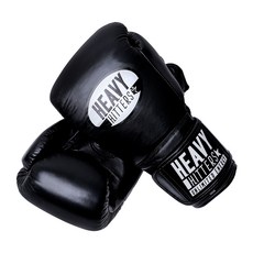 HEAVY HITTERS Champion 魔鬼氈訓練拳擊手套 H6 12, 黑色 (H6-BK)