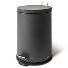Marketplan靜音踏板垃圾桶, 灰色, 1個