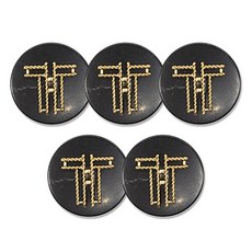 고급 코트 가디건 단추 타이렌 25mm, 5개, 선염검