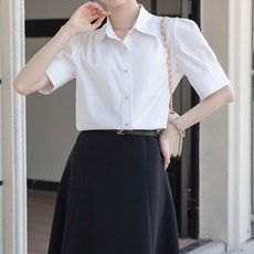 LUNA GIRL 櫻桃波紋泡泡袖襯衫 L24SMBL031507