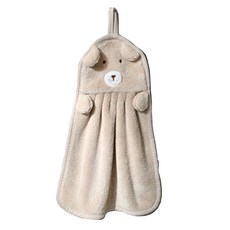 小麥購物 動物擦手巾 E014 34 x 24 x 13cm 4個, 咖色小熊, 1組