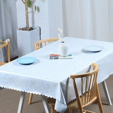 agregar 防水亞麻桌布, 淺藍色, 4人座(180 x 130 cm)