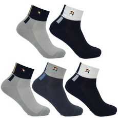 Arnold Palmer 男款夏季休閒襪 AP5619 5雙組, 灰色+海軍藍+深灰色