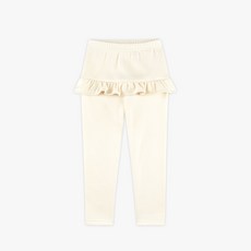 WALTONKIDS 女童用 Petit 荷葉邊絨毛刷毛內搭褲