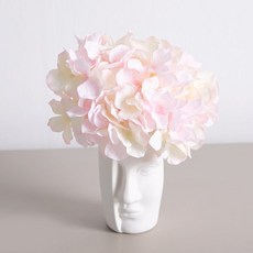 플라워트리 조화 페이스 수국 화병 22cm, 라이트핑크, 1개