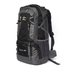 防水登山包 60L L號, 黑色的