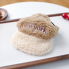 파스텔펫 반려동물 뉴욕 뽀글이 캡모자, 베이지, 1개