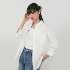 PLASTIC ISLAND 女款寬鬆版棉質襯衫 PQ3WB361