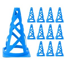 His Plan足球彩色錐筒, 藍色, 12個